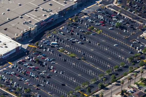 Shopping Mall Asphalt Paving in California