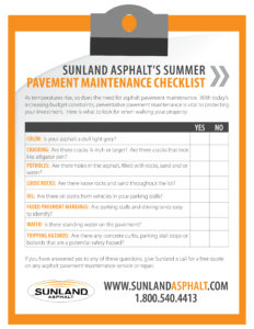 Summer Pavement Maintenance Checklist - vF